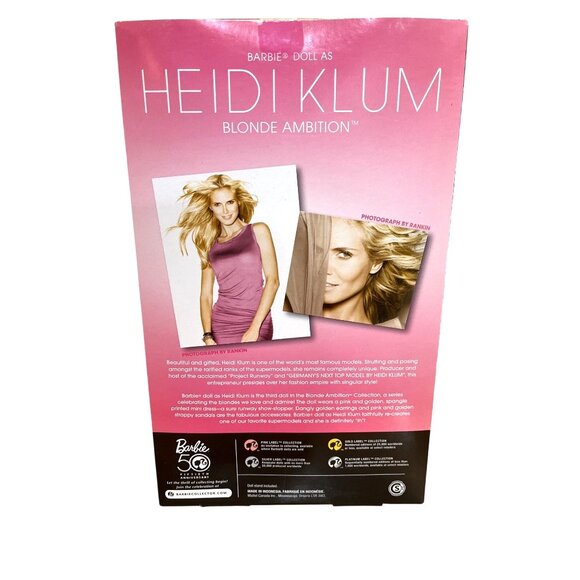 Barbie As Heidi Klum Blonde Ambition Pink Label 50th Anniversary Doll 2009 - Picture 4 of 6